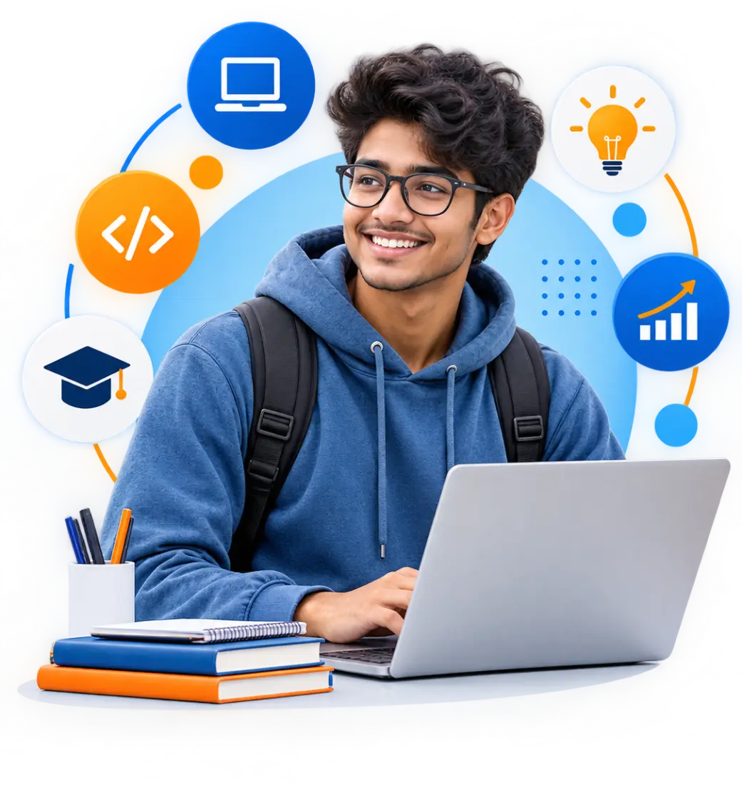 Student gaining practical experience through an internship programme